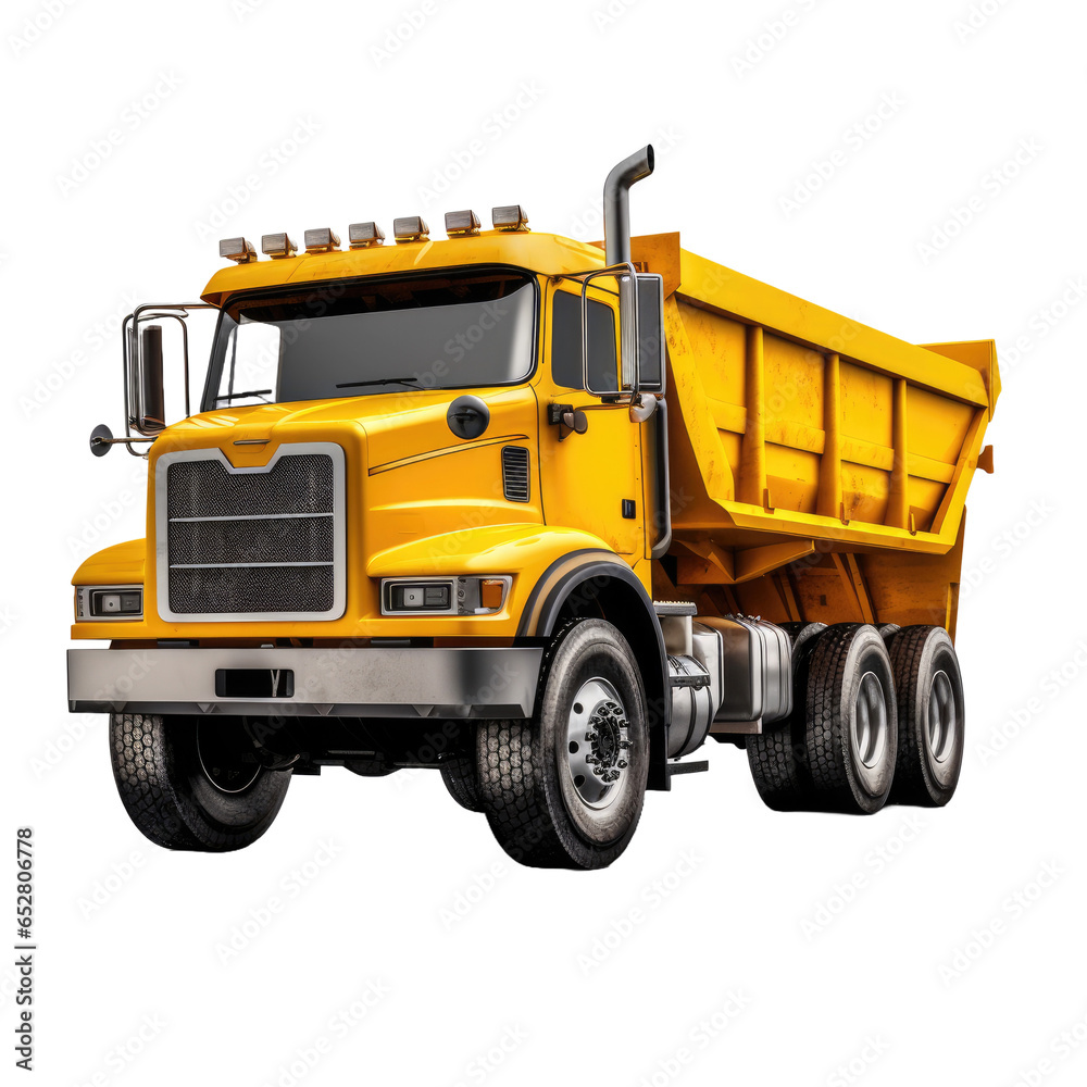 Dump truck isolated on transparent background