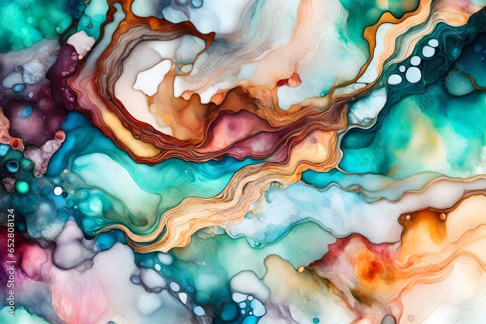 abstract background with bubbles generated by AI technology