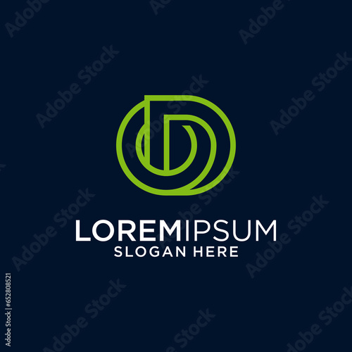 letter OD vector design icon