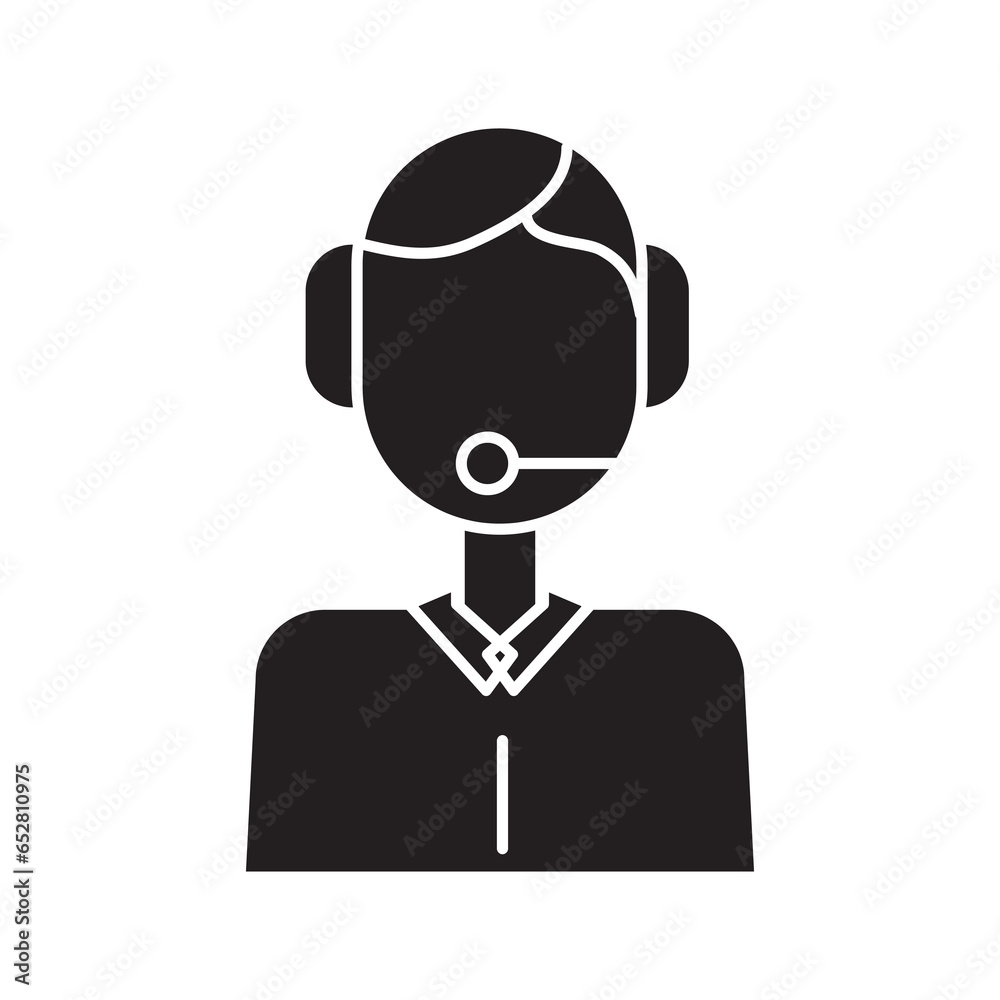 Customer service icon, Support service headset sign for mobile concept and web design..eps Customer service icon, Support service headset sign for mobile concept and web design..eps