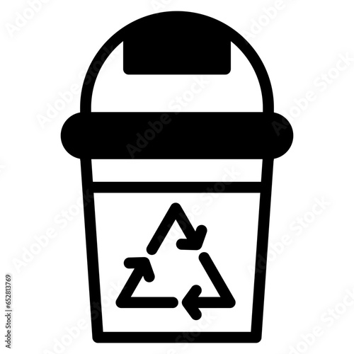 trash can, garbage can, rubbish bin icon