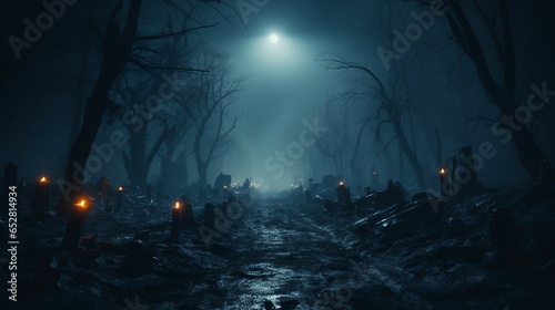 Creepy and spooky scenery
