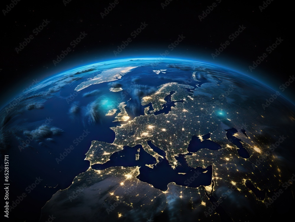 Obraz premium Earth seen from the Space. Highlights.