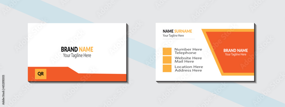 Business card template with company logo.