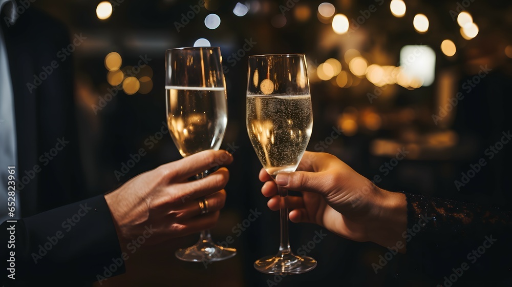 toasting with glasses of champagne toasting with glasses of champagne