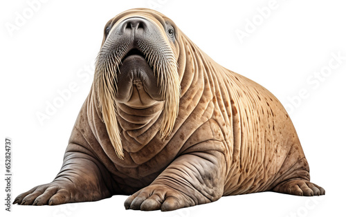 Beautiful Walrus Isolated on Transparent Background PNG. Generative AI