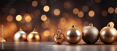 Festive background with shining golden lights