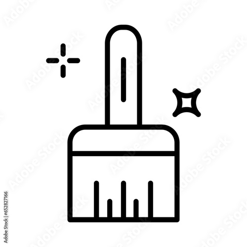 Brush icon. Finished and Glossy icon. Paintbrush for finishing or polishing to make it shiny