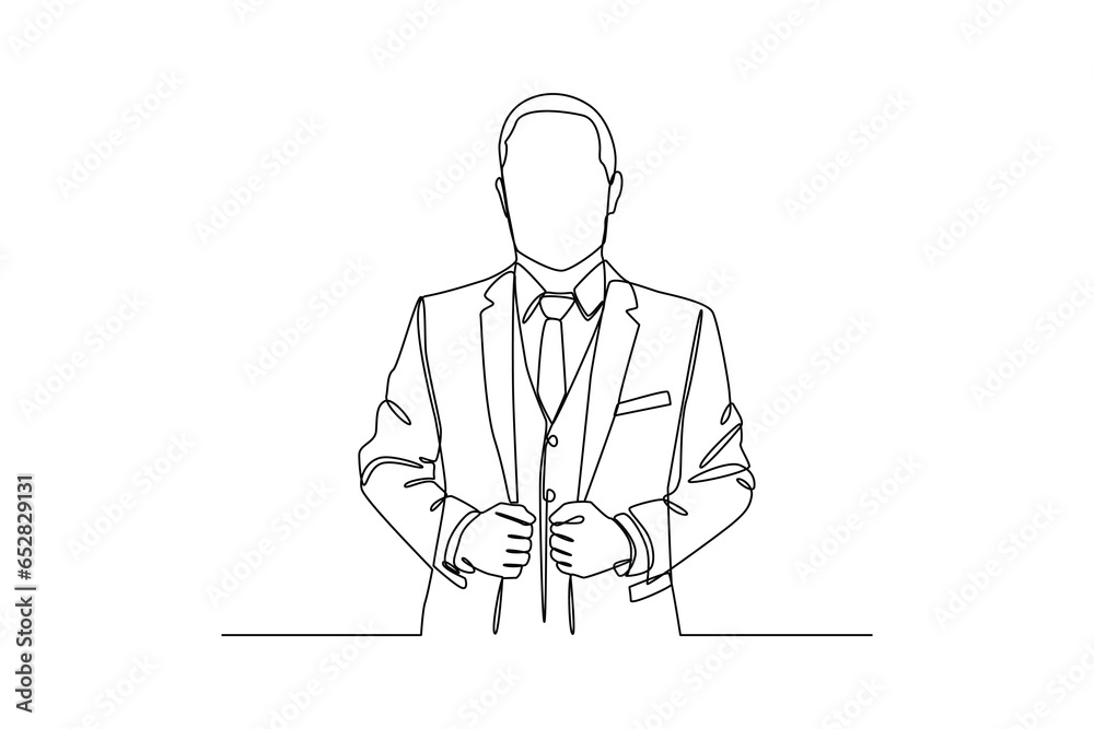 Businessman getting rady for presenting. Businessman minimalist concept, Flat design concept of Businessman with different poses. Vector cartoon character design set.  - obrazy, fototapety, plakaty 