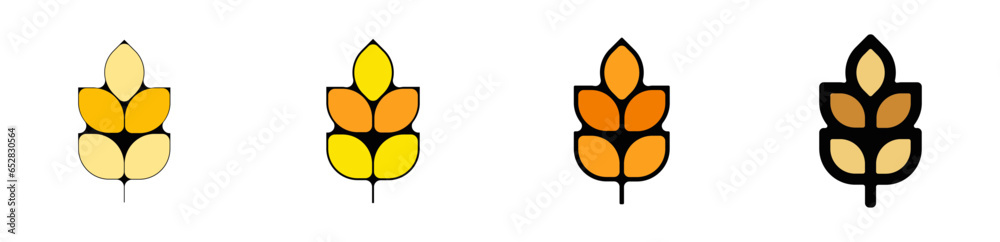 Pictogramme icones et symbole agriculture blé céréales