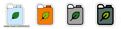 Pictogramme icones et symbole jerrican essence écologie 