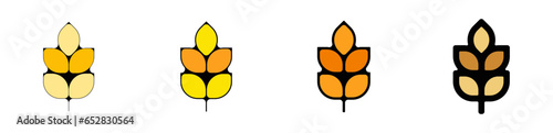 Pictogramme icones et symbole agriculture blé céréales