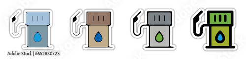 Station servie carburant icones pictogramme et symbole 