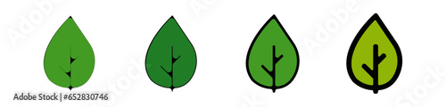 Pictogramme icone et symbole logo feuille écologie verte