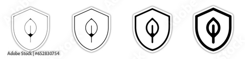 Bouclier écologique carburant icones pictogramme et symbole logo