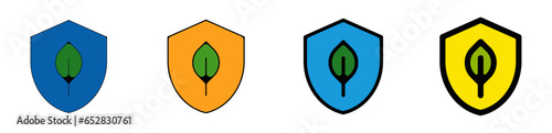 Bouclier écologique carburant icones pictogramme et symbole logo