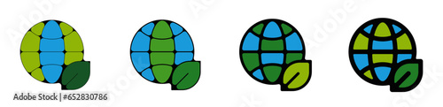 Icone bouton pictogramme et symbole planete terre climat