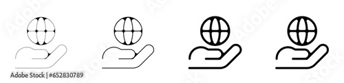Pictogramme icone et symbole plant et main plantation