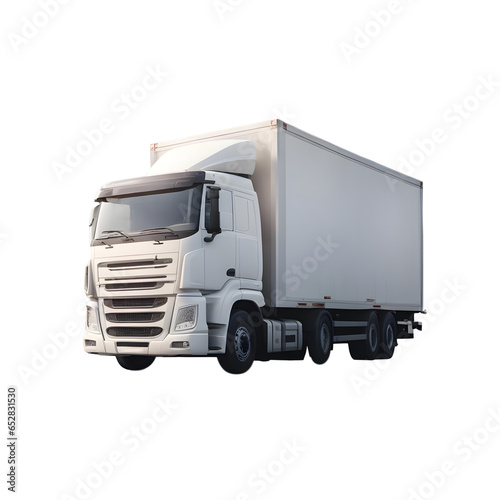 white truck isolated