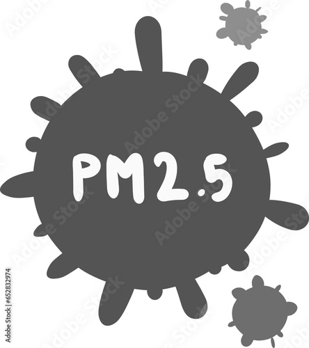 PM2.5 small dust. Air pollution. Particulate Matter