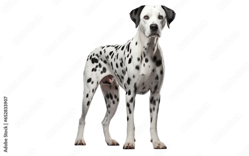 Dalmatian Dog in Sorrow Mode Isolated on Transparent Background PNG. Generative AI
