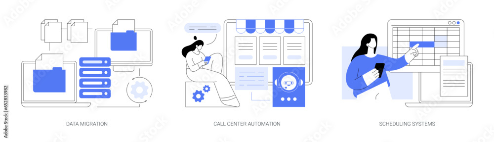 Automation software isolated cartoon vector illustrations se