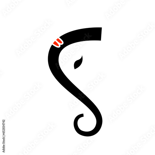 Ganesha sund line drawing vector.