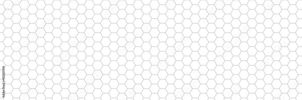 Seamless pattern of hexagonal mesh, White hexagon background. - obrazy, fototapety, plakaty 