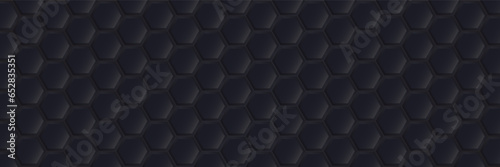 Dark gradiant hexagon abstract luxury background . Hexagonal technology vector abstract tech background.