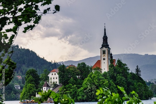 Church of the Assumption of Mary on the island of Bled in Slovenia