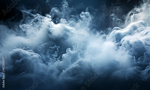 Dramatic smoke and fog in contrasting vivid blue, and grey colors. Vivid and intense abstract background or wallpaper. background texture mystery smoke