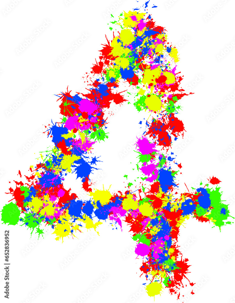 colorful font number colorful font number