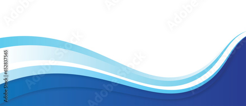 Minimal blue and white business banner background. abstract blue wave background. Template use for banner, cover, poster, wallpaper, design with space for text.