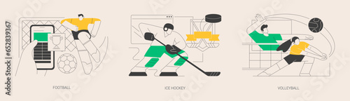 Team sport championship abstract concept vector illustrations.