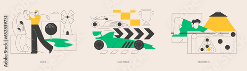 Professional sport abstract concept vector illustrations.