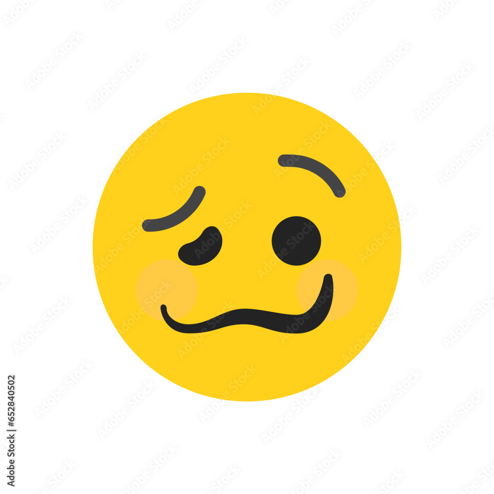 Fototapeta premium Drunk Face - Emoticon