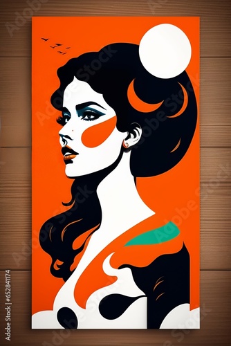 Women beautiful painting 