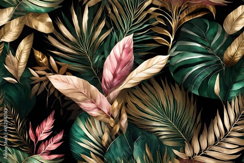 bouquet of flowers and feathers generated by AI technology