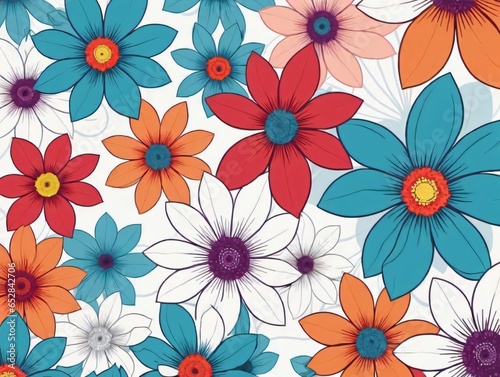 Seamless Flower Pattern Vector