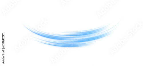Luminous blue lines of speed. Light glowing effect . Abstract motion lines. White background isolated Light trail wave, fire path trace line, car lights, optic fiber and incandescence curve twirl.	
