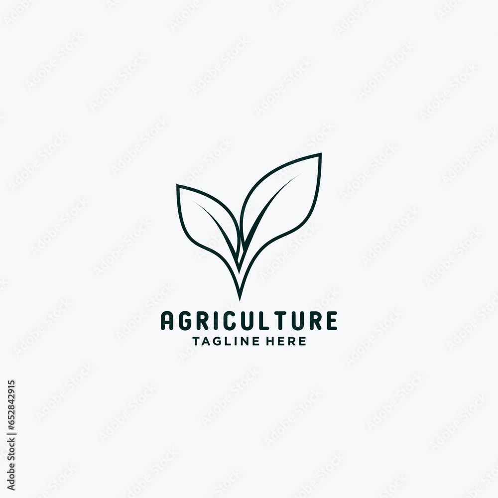 Green leaf icon logo vector abstract style leaf logo Green leaf icon logo vector abstract style leaf logo