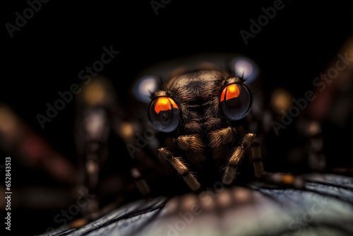 A Close Up Of A Fly With Orange Eyes