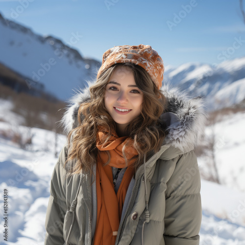 portrait of a woman in a hat winter © GN8