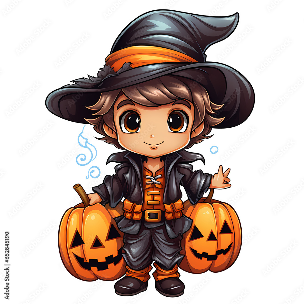 Young Halloween Clipart Illustration