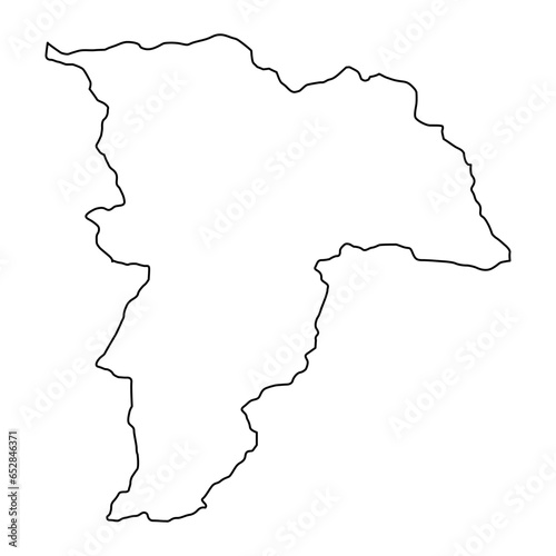 Balkh province map, administrative division of Afghanistan.