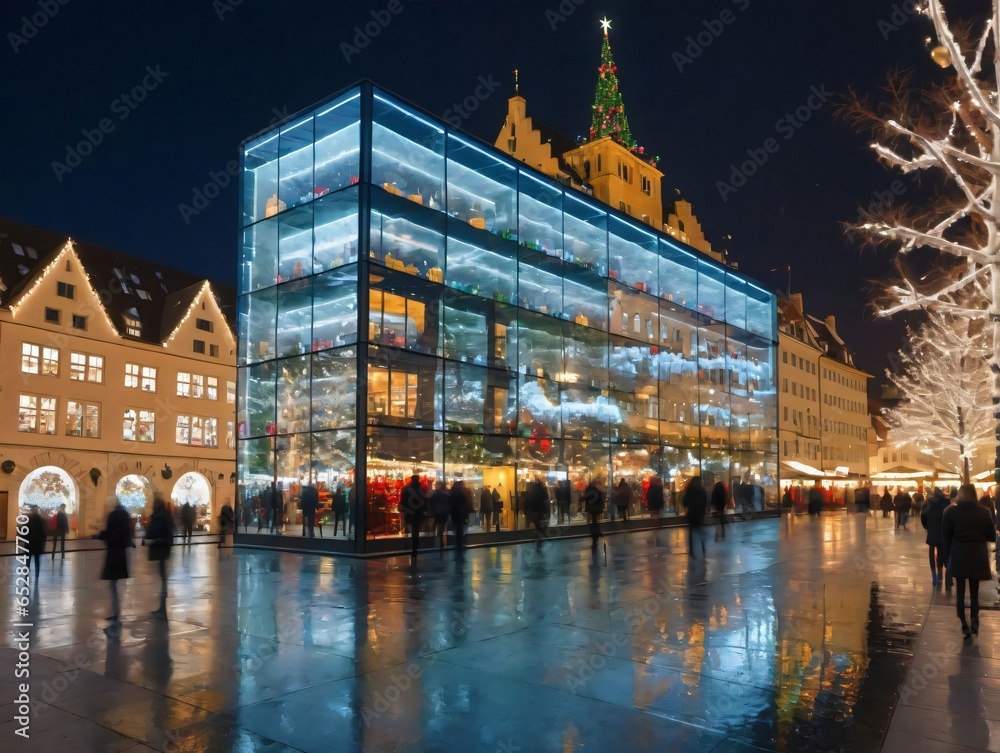 Fototapeta premium A Large Glass Building