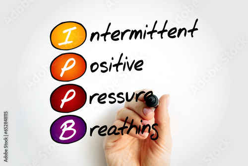 IPPB - Intermittent Positive Pressure breathing acronym, concept background photo