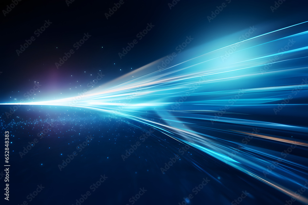 custom made wallpaper toronto digitalFlash lights rays, tech blue energy, speed background tecnology shine. Created by AI generative