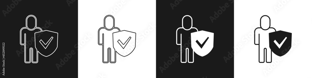 Set Healthy lifestyle icon isolated on isolated on black and white background. Vector Set Healthy lifestyle icon isolated on isolated on black and white background. Vector
