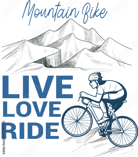 Mountain bike t-shirt design.